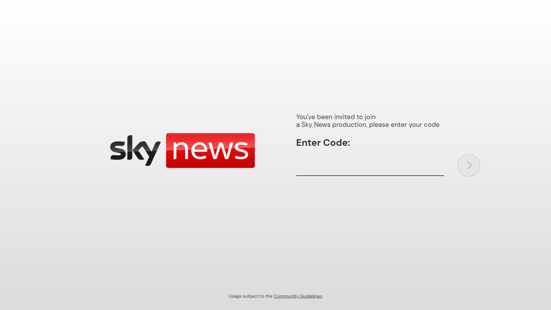 Sky news login page